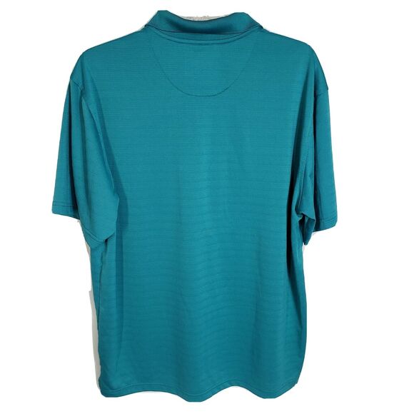 Golden Bear Performance Mens Polo Shirt Size XL Teal Short Sleeve Golf Textured - Picture 2 of 10